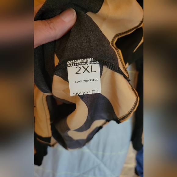 Shein Retro Yellow Black Ruffled Neckline 2XL Brand New - Picture 5 of 5